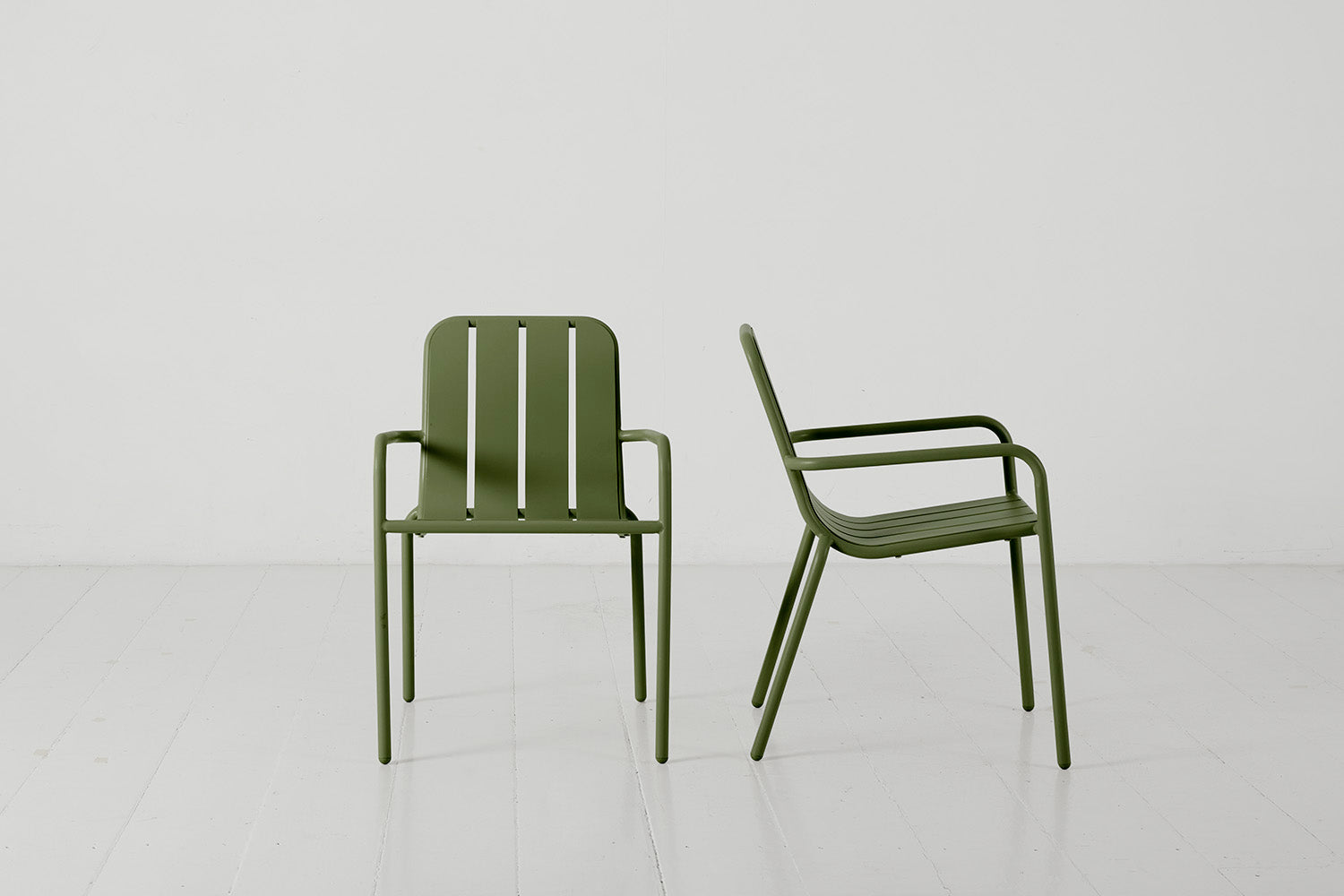 Garden Dining Chair 01 (Set of 2), Olive