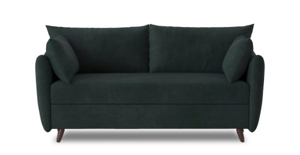 sofa bed 2 seater suede saphire