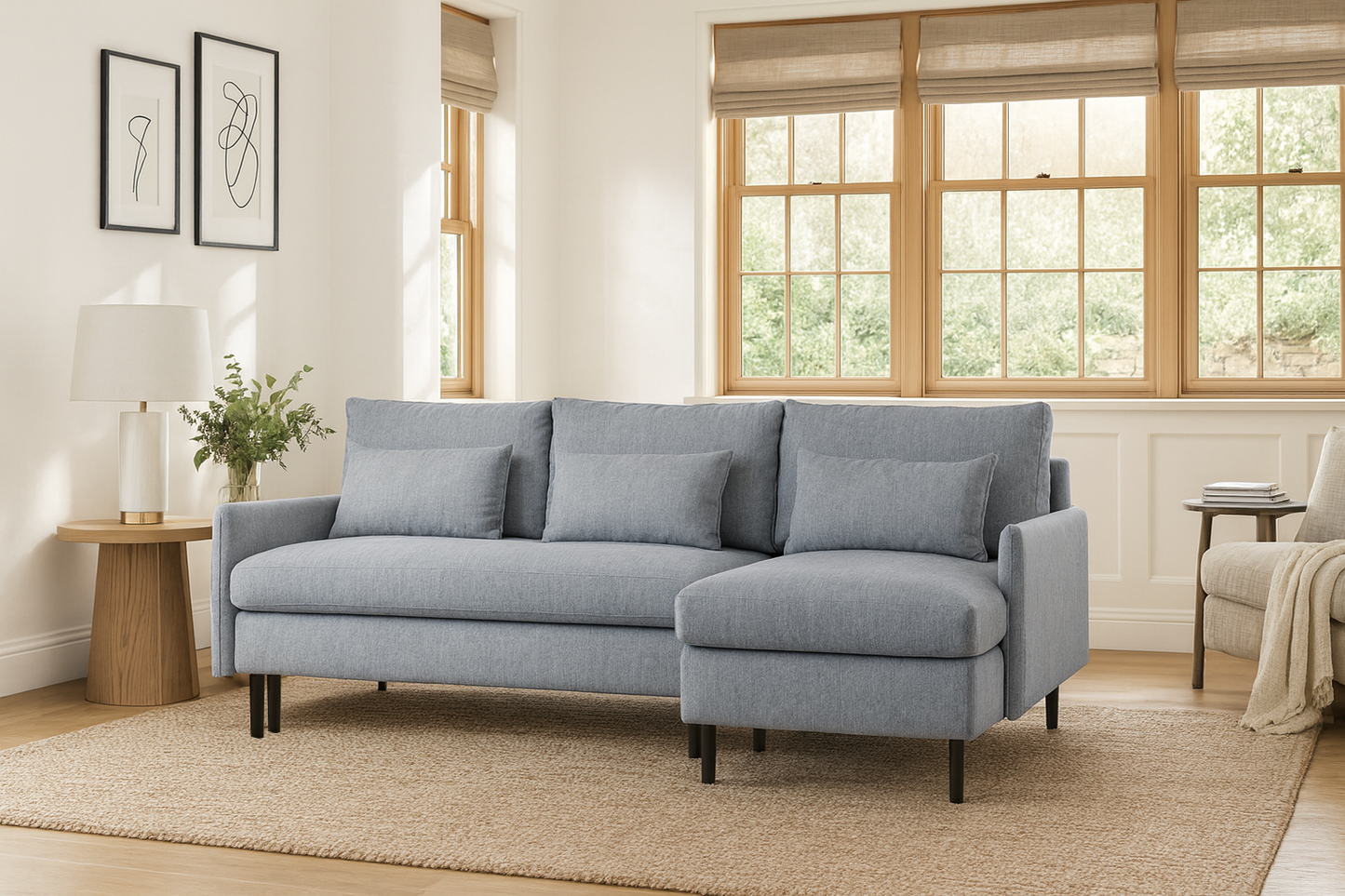Model 12 3 Seater Right Chaise Sofa Bed With Storage