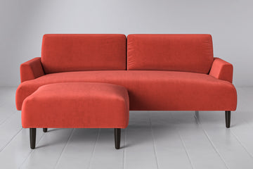 Coral Image 1 - Model 05 3 Seater Left Chaise in Coral Front View.png