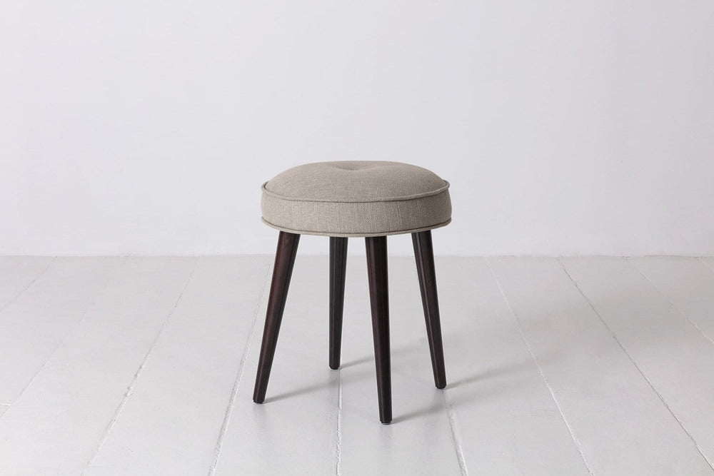 Pumice image 1 - Model 00 Stool in Pumice Linen Front View