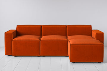 Paprika Image 1 - Model 03 3 Seater Right Chaise in Paprika Front View