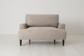 Pumice Image 1 - Model 05 Love Seat in Pumice Linen - Front View