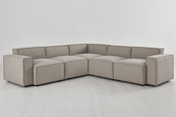 Pumice image 1 - Model 03 Corner Sofa in Pumice Linen Front View