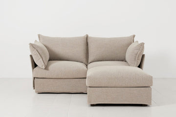Pumice Image 1 - Model 06 2 Seater Right Corner Sofa in Pumice Front View