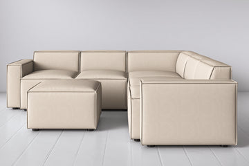Tusk Image 1 - Model 03 Corner Sofa with Ottoman in Tusk Front View