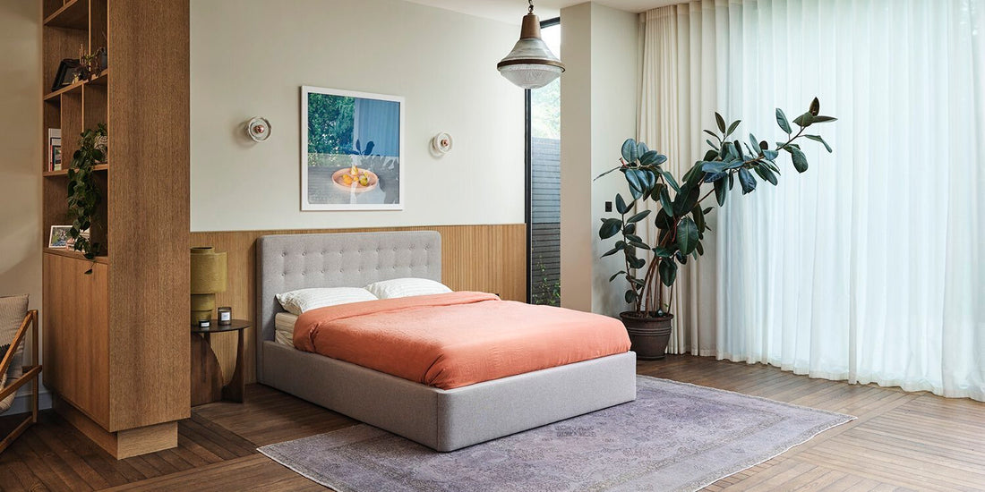 small bedside table minimalist styling example interior design