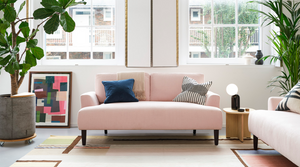 pink sofas