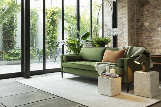 velvet green sofas