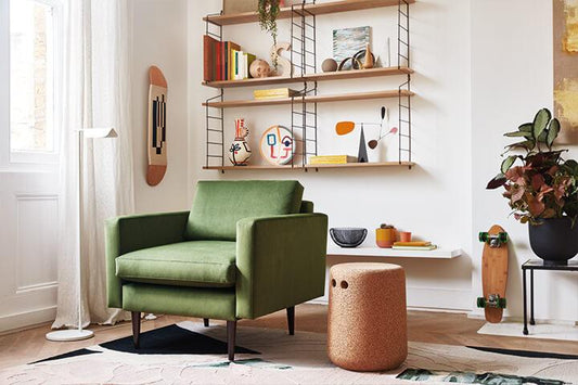 green armchair