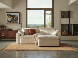 3 seater white chaise sofa