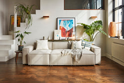 3 seater white modular sofa