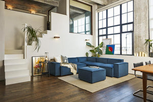 Blue Corner Sofa