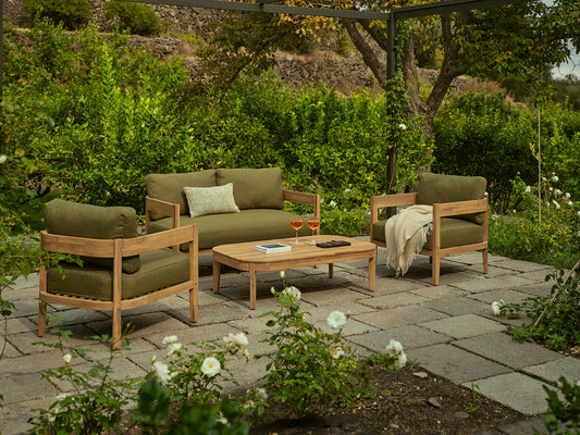 Wooden garden sofa set