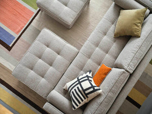 linen mid century sofas
