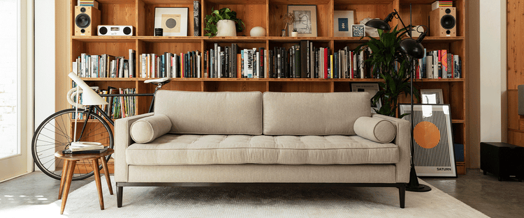 cream 3 seater sofa