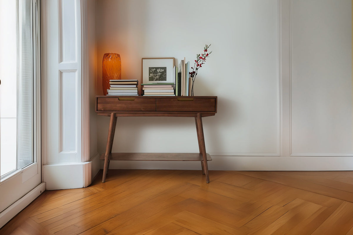 walnut console table