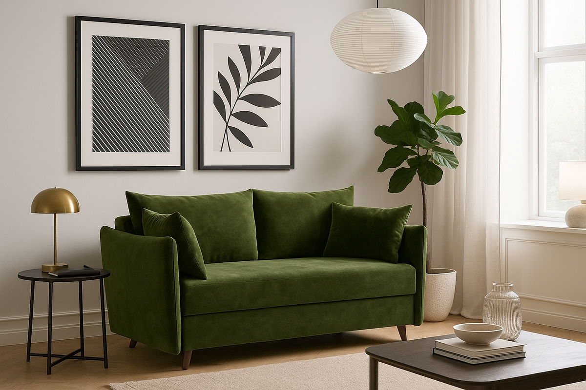 Model 08 Sofa Bed 2.5 Seater, Conifer