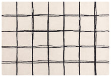 Albany Grid Monochrome Rug, 200x290