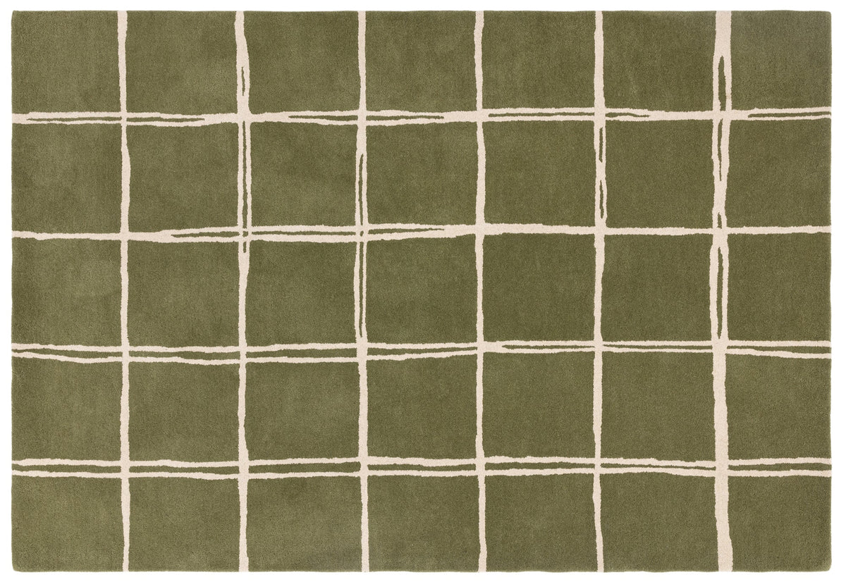 Albany Grid Olive Rug