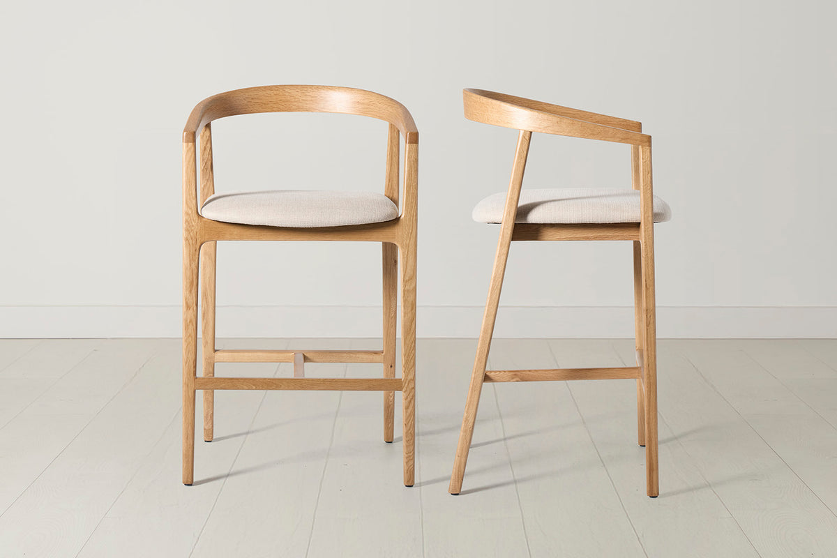 Bar Stool 01, Oak / Oatmeal