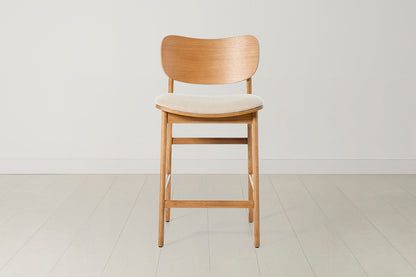 Bar Stool 02, White Oak / Oatmeal