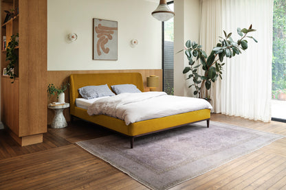 Bed 02 Super King Sized Bed, Mustard