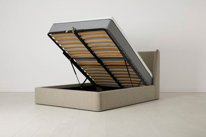 Bed 03 Storage Super King Sized Bed, Pumice