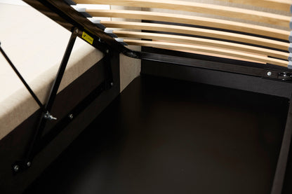 Bed 03 Storage Super King Sized Bed, Pumice