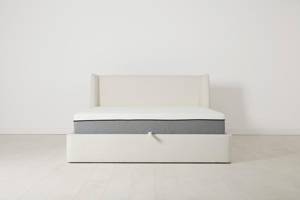 Bed 03 Storage King Sized Bed, Ivory