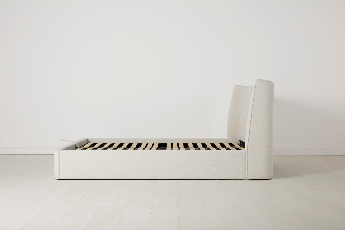 Bed 03 Storage Super King Sized Bed, Ivory