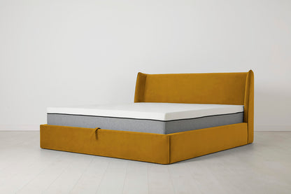 Bed 03 Storage Super King Sized Bed, Mustard