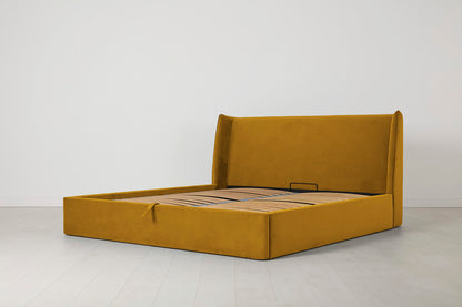 Bed 03 Storage Super King Sized Bed, Mustard