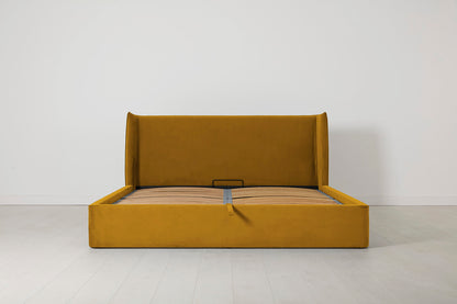 Bed 03 Storage Super King Sized Bed, Mustard