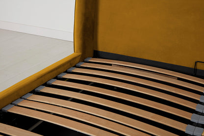 Bed 03 Storage Super King Sized Bed, Mustard