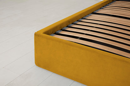 Bed 03 Storage Super King Sized Bed, Mustard