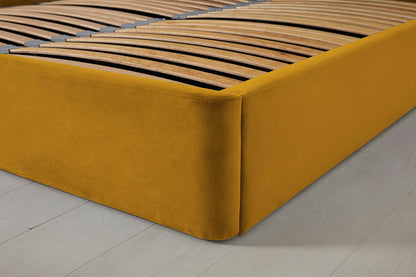 Bed 03 Storage Super King Sized Bed, Mustard