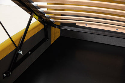 Bed 03 Storage King Sized Bed, Mustard