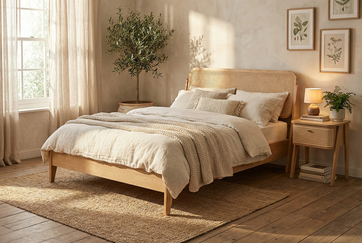 Bed 04 Double Bed, Oak