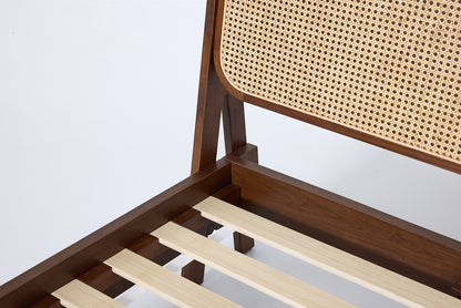 Bed 04 Double Bed, Walnut
