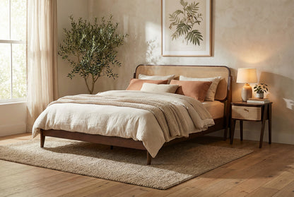 Bed 04 Super King Sized Bed, Walnut