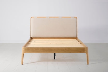 Bed 05 Double Bed, Oak / Oatmeal