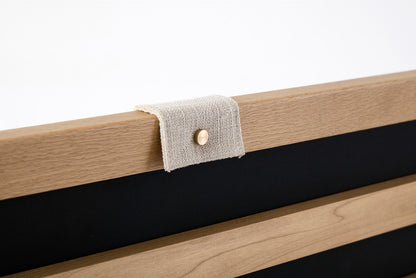Bed 05 Double Bed, Oak / Oatmeal