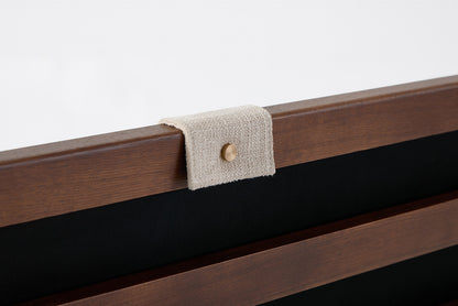 Bed 05 Double Bed, Walnut / Oatmeal