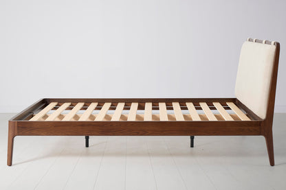 Bed 05 King Sized Bed, Walnut / Oatmeal
