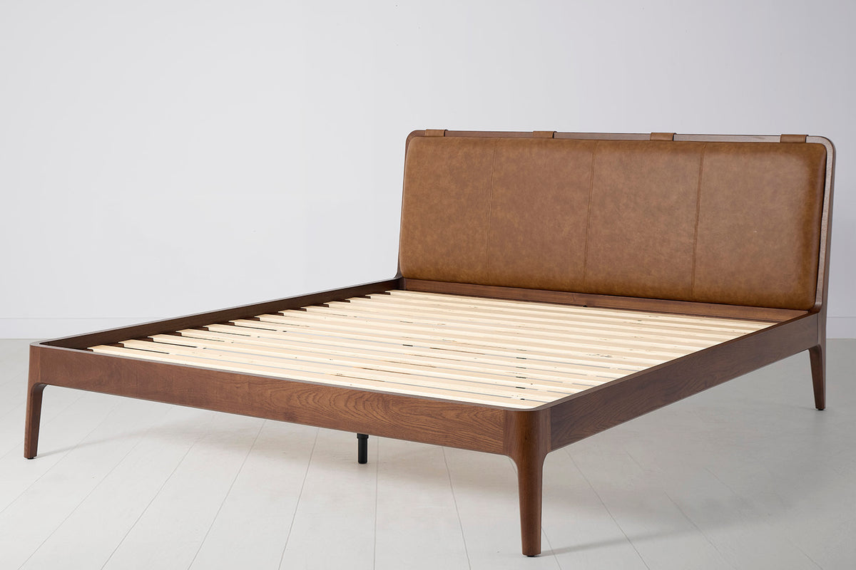 Bed 05 Super King Sized Bed, Walnut / Maple