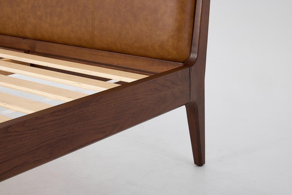 Bed 05 Super King Sized Bed, Walnut / Maple