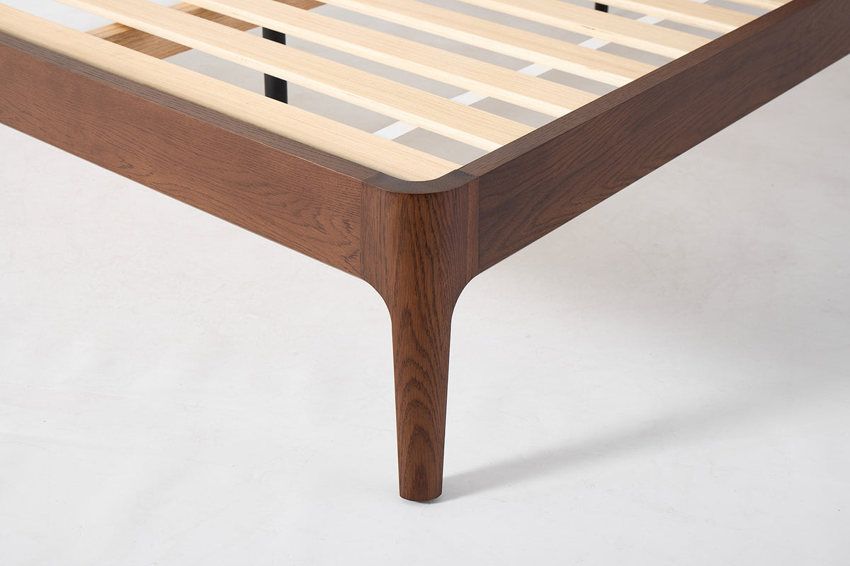 Bed 05 Super King Sized Bed, Walnut / Maple