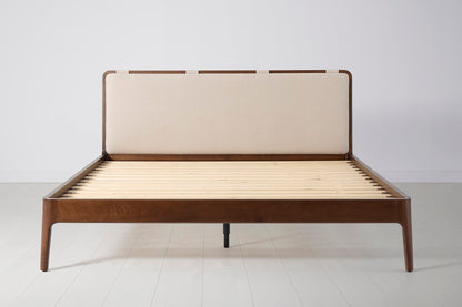 Bed 05 Super King Sized Bed, Walnut / Oatmeal