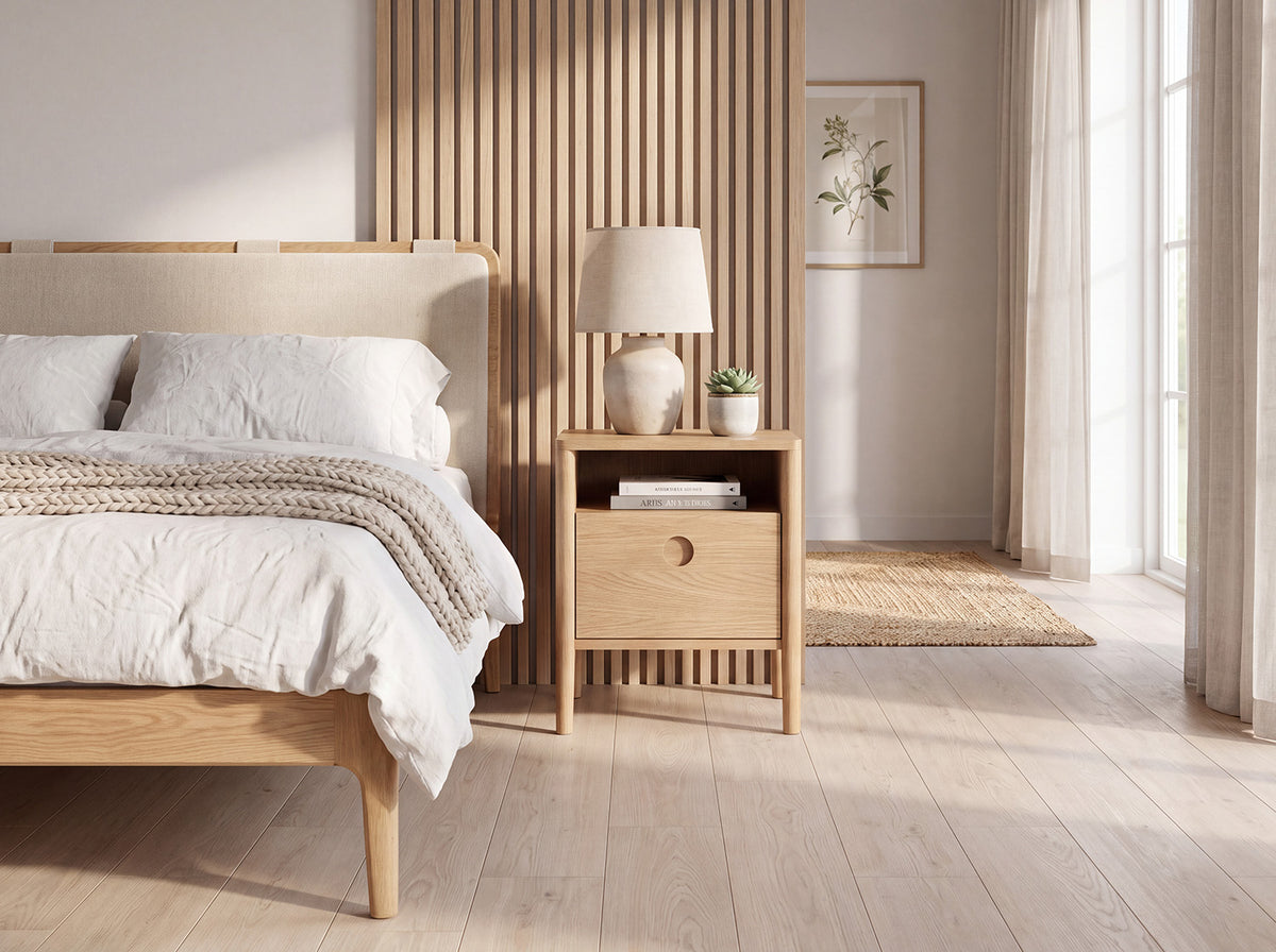 Bedside Table 03, Oak